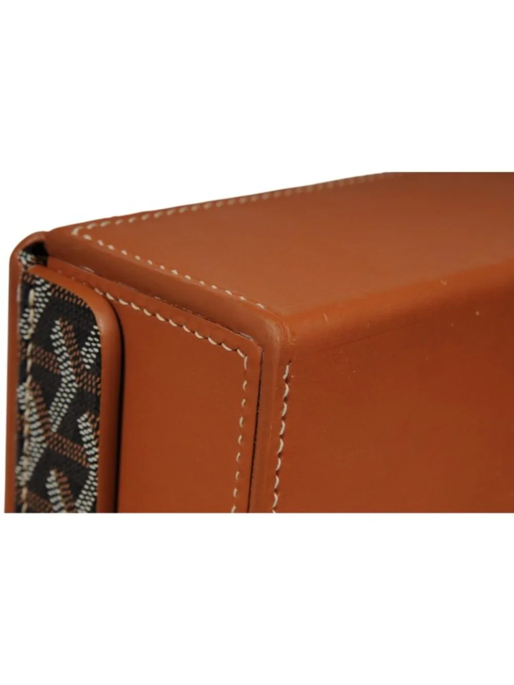 Goyard Montre De Voyage Eight Watch Box Black Tan Travel Trunk Case Buckle Strap